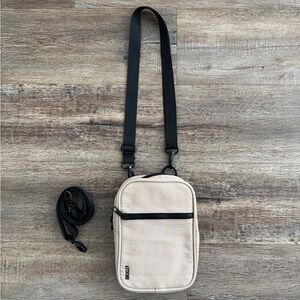 Brixley Medium Crossbody Sling Bag in Color Desert with Extra Strap for Backpack